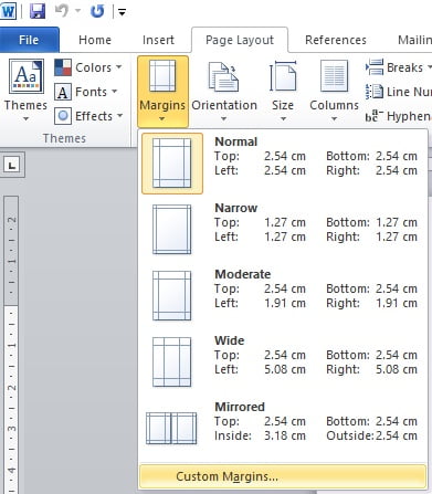 Mengatur Margin Berbeda Dalam Satu File Word