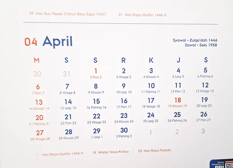 kalender april 2025