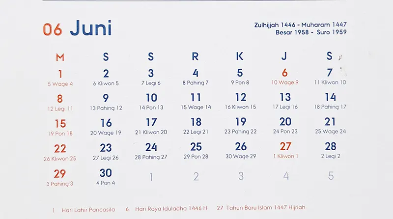 kalender juni 25
