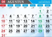 Kalender Jawa Bulan Agustus 2025: Weton Harian, Tanggal Hijriah, dan Libur Nasional
