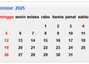 Hari Libur dan Cuti Bersama Bulan Oktober 2025: Adakah Tanggal Merah?