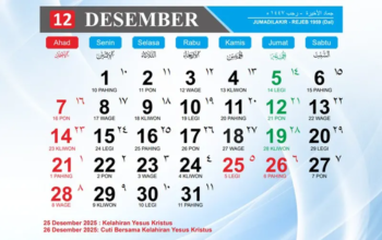 kalender desember 2025