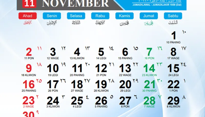 Libur dan Cuti Bersama Bulan November 2025: Cek Jadwal Tanggal Merah dan Akhir Pekannya!