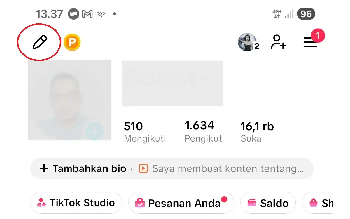 mengganti nama pada akun tiktok